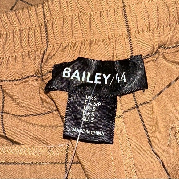 Anthropologie Slacks Bailey 44 Tan Plaid Wide Leg Dress Pants Size Small - Picture 2 of 7